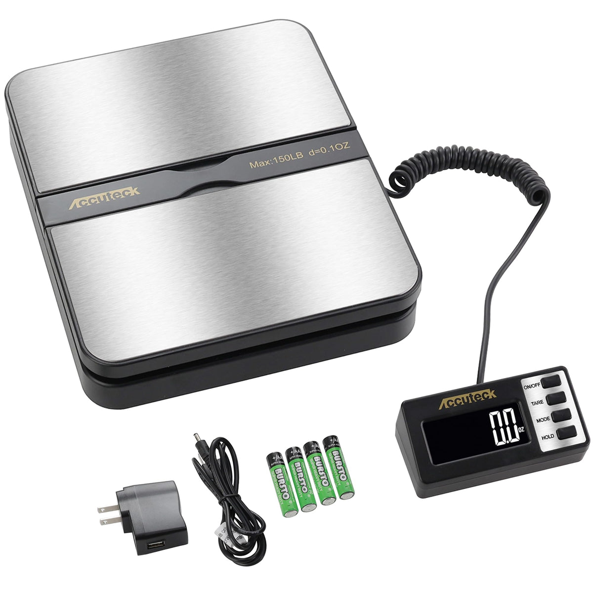 150Lbs 0.1OZ Digital Postal Scale Stainless Steel P46498