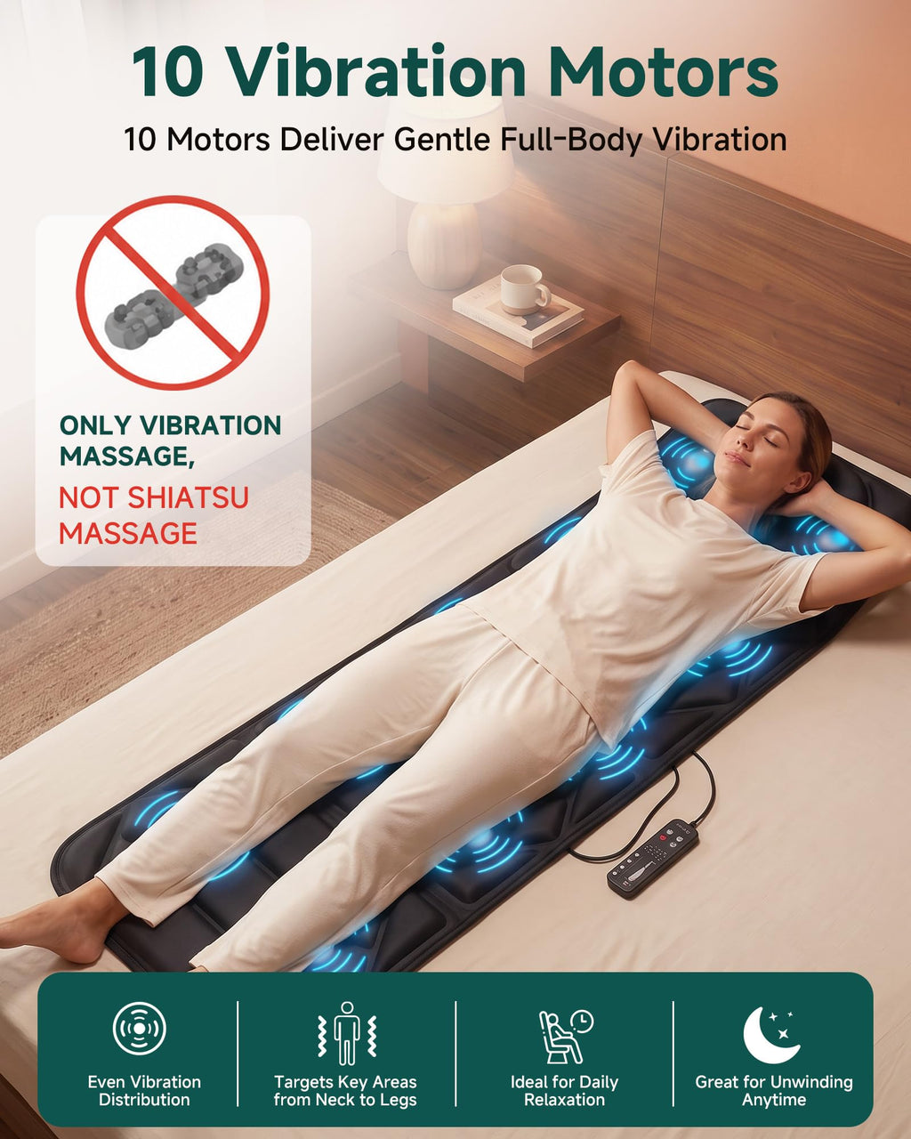 Full Body Massage Mat with Heat H9766