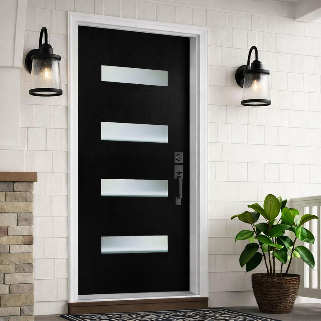 Fiberglass Door with Frosted Glass A5883