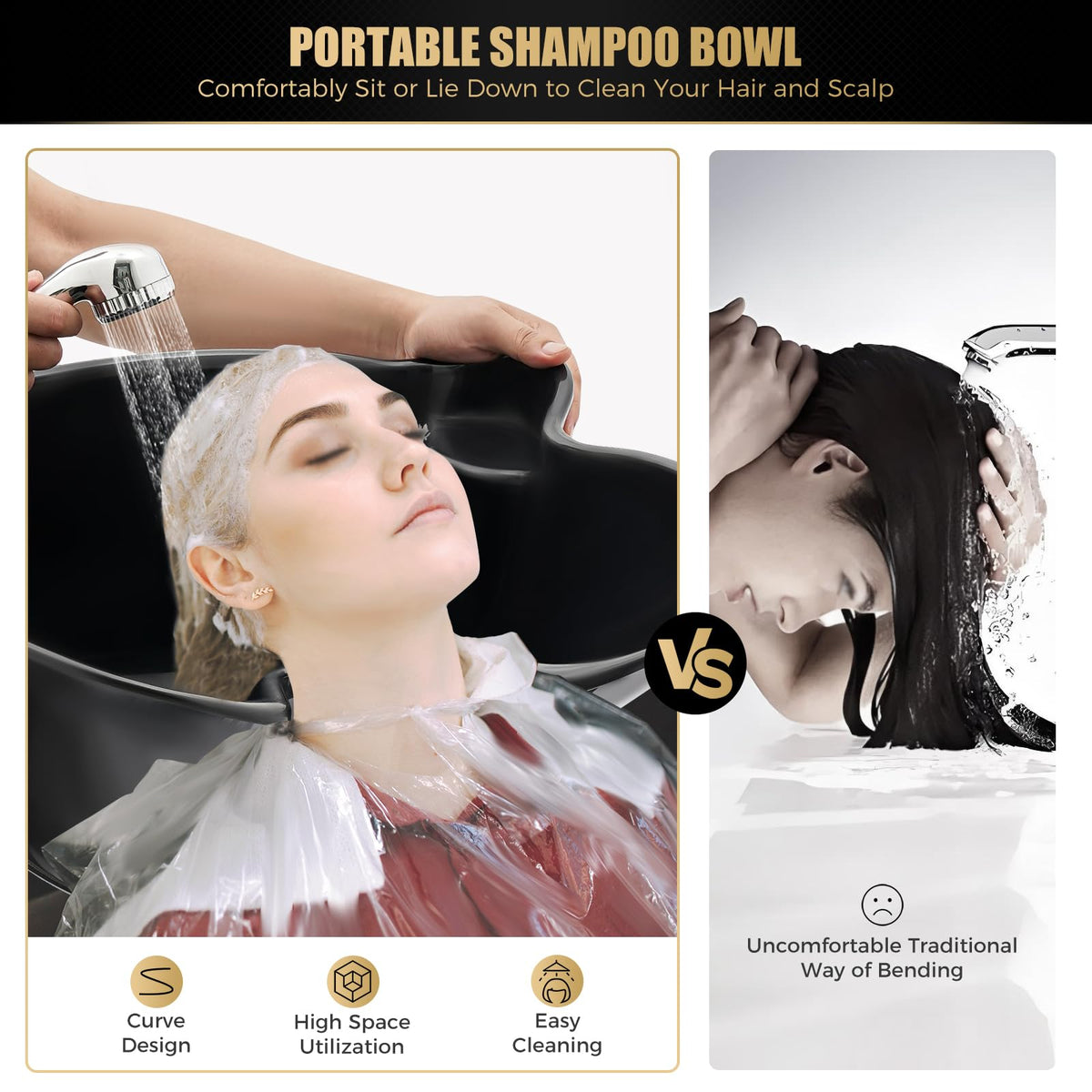 Portable Shampoo Bowl with Electric Pump Q698127