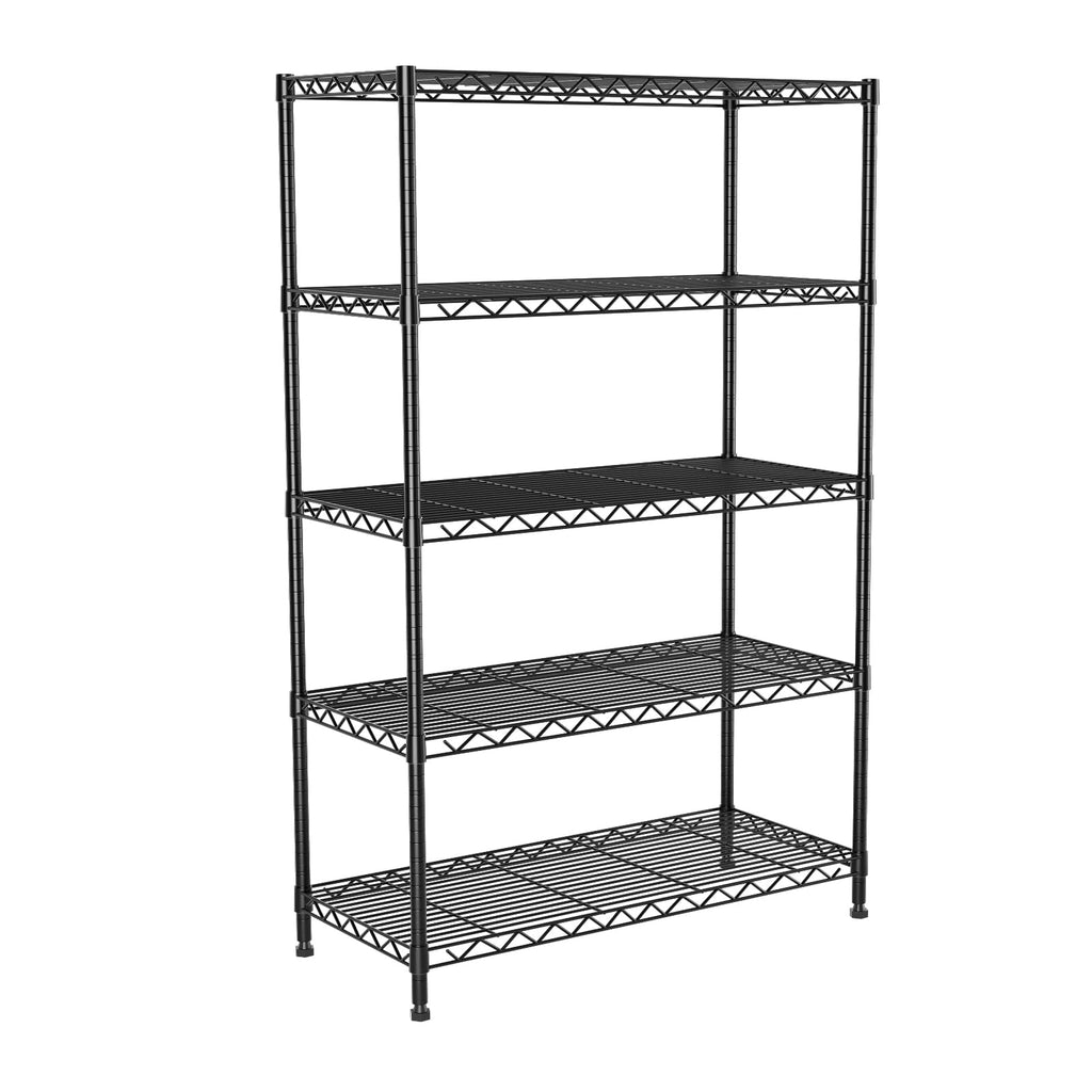 5-Tier Heavy Duty Metal Shelving Unit on Lockable Wheels W2372