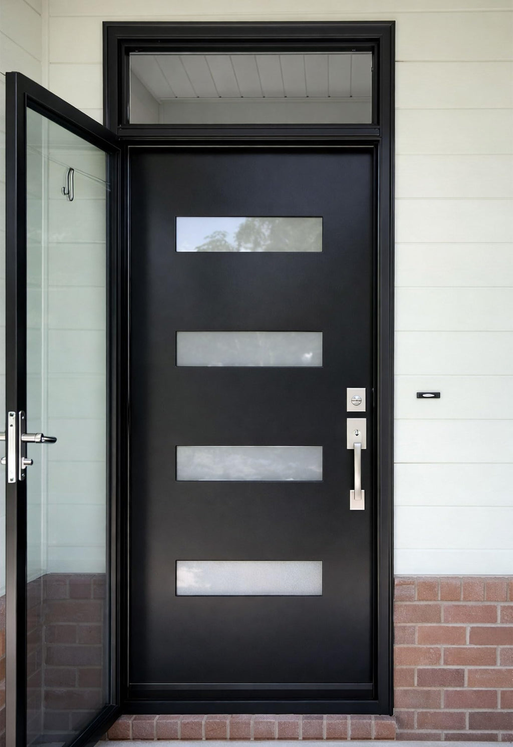Fiberglass Door with Frosted Glass A5883