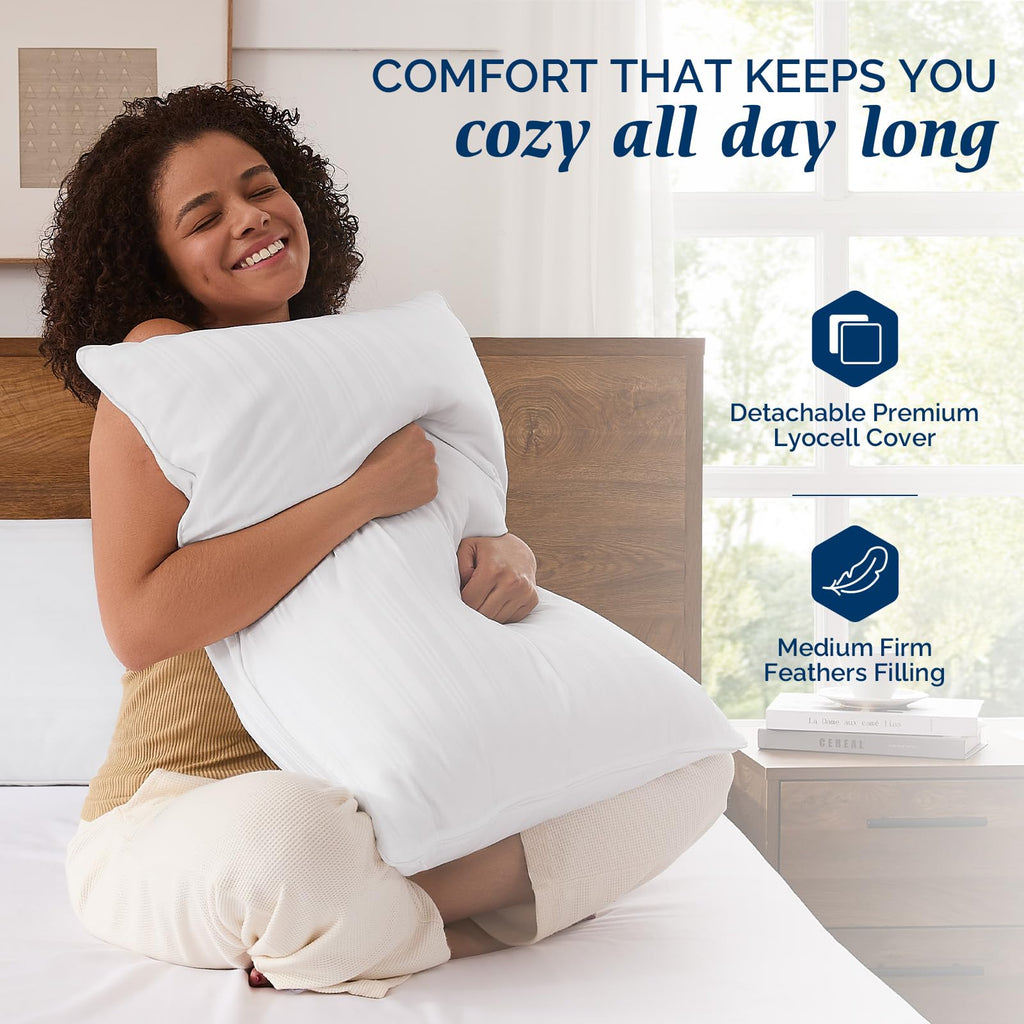 Goose Feather and Down King Size Pillows Set of 2 R319