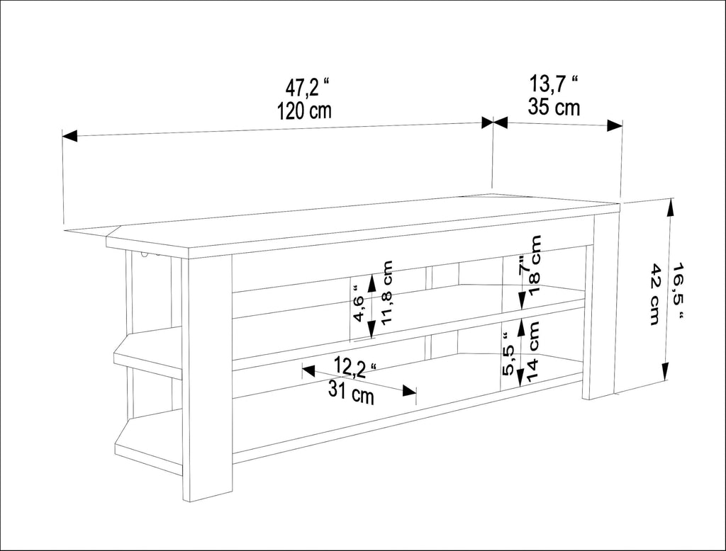Corner TV Stand with Open Shelves for Up to 60 inch TVs White E285557