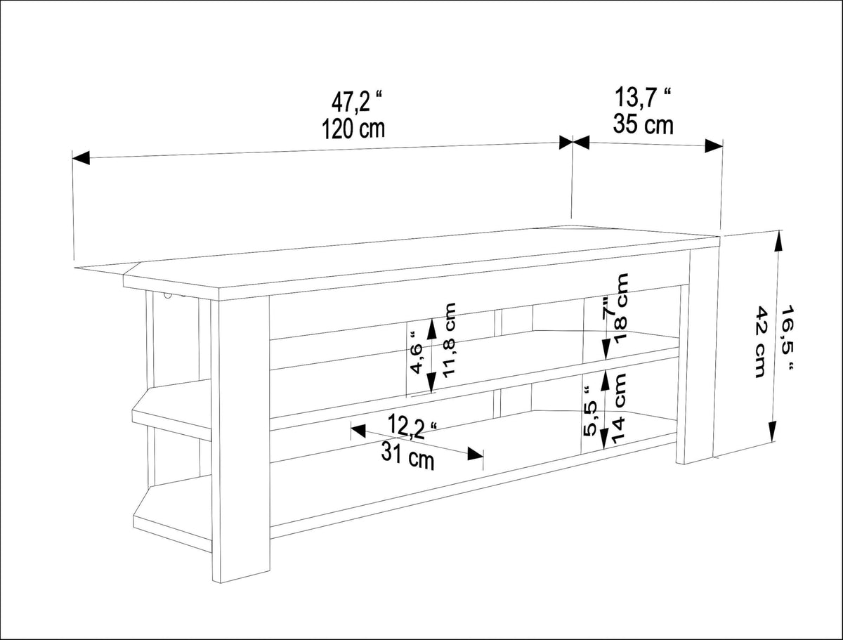 Corner TV Stand with Open Shelves for Up to 60 inch TVs White E285557