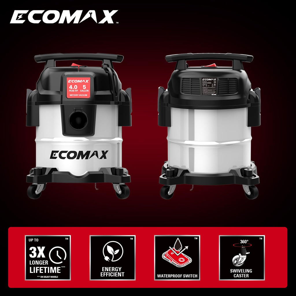 5 Gallon Stainless Steel Wet and Dry Shop Vacuum K34412