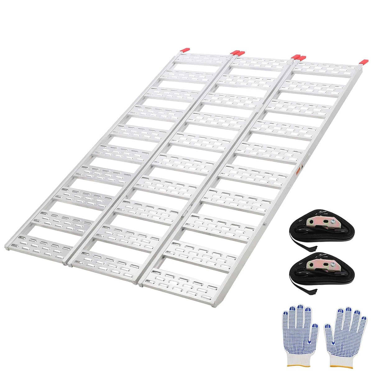 Aluminum Tri-Fold Ramp with Treads 76"x50" V530