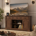 Mid Century Wood TV Stand with 3 Drawers L78222