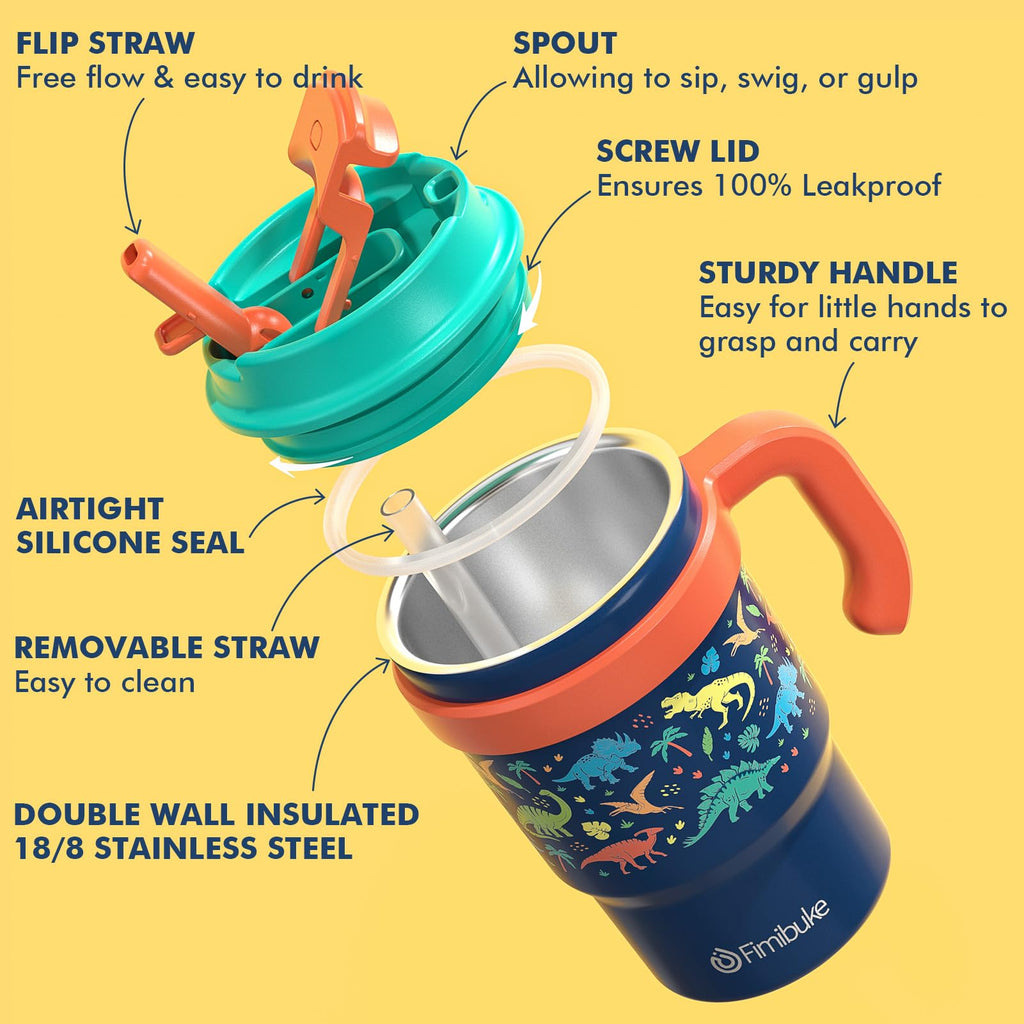 16oz Kids Insulated Tumbler with Handle, 2 Pack W532