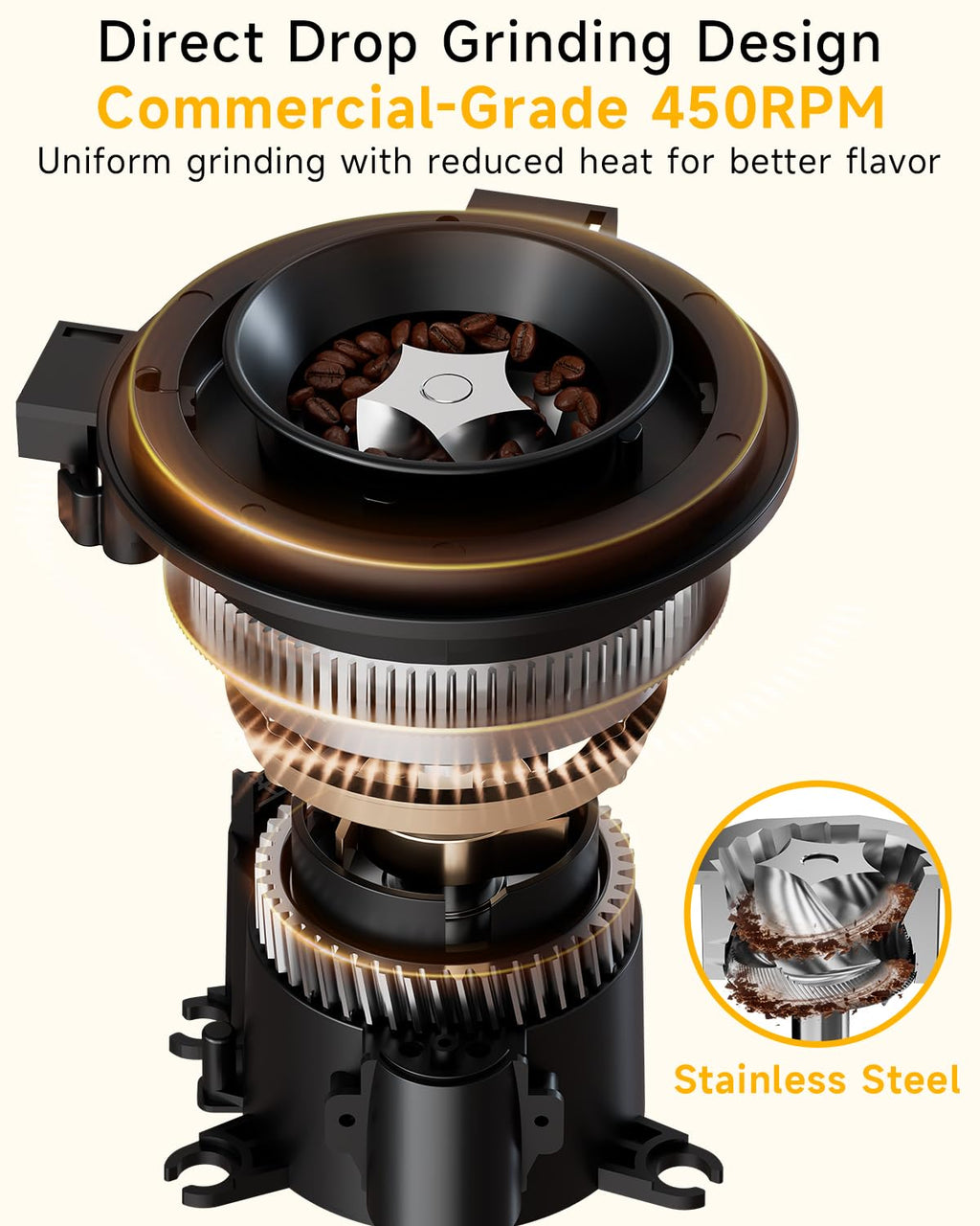 Conical Burr Coffee Grinder, 34 Settings P880004