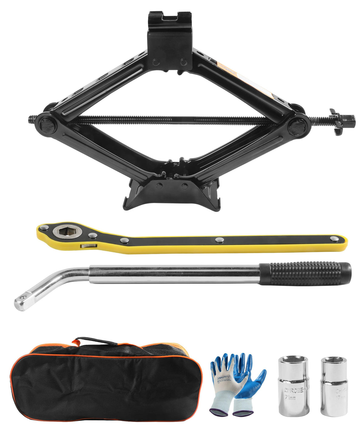 2 Ton Scissor Jack Lift with Lug Wrench V6512