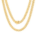 10k Yellow Gold Cuban Link Chain Necklace H990