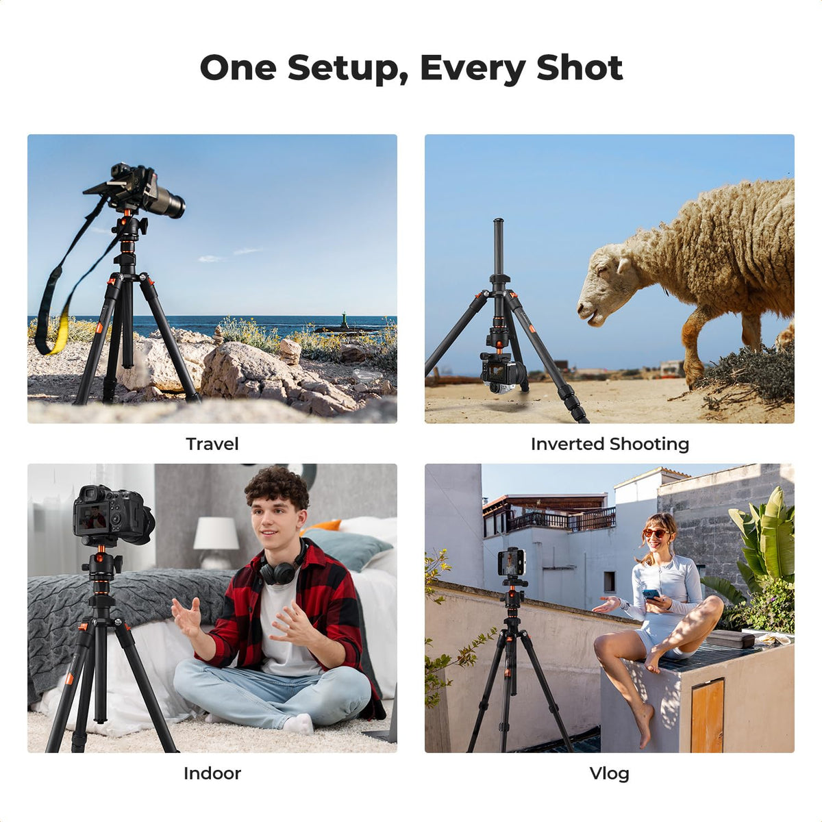 Carbon Fiber Camera Tripod with Ball Head C617