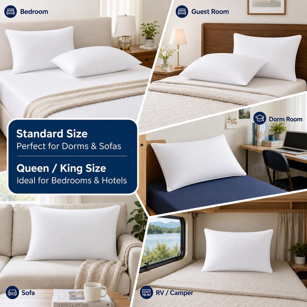 King Size Set of 2 Bed Pillows N1702