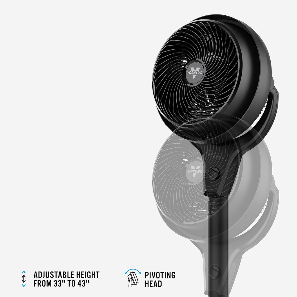 Whole Room Air Circulator Pedestal Fan, 3 Speeds, Black W76417