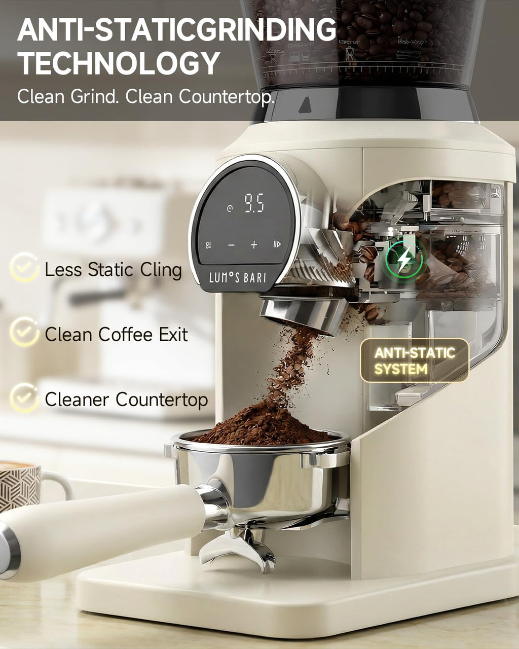 Conical Burr Coffee Grinder, 34 Settings P880004