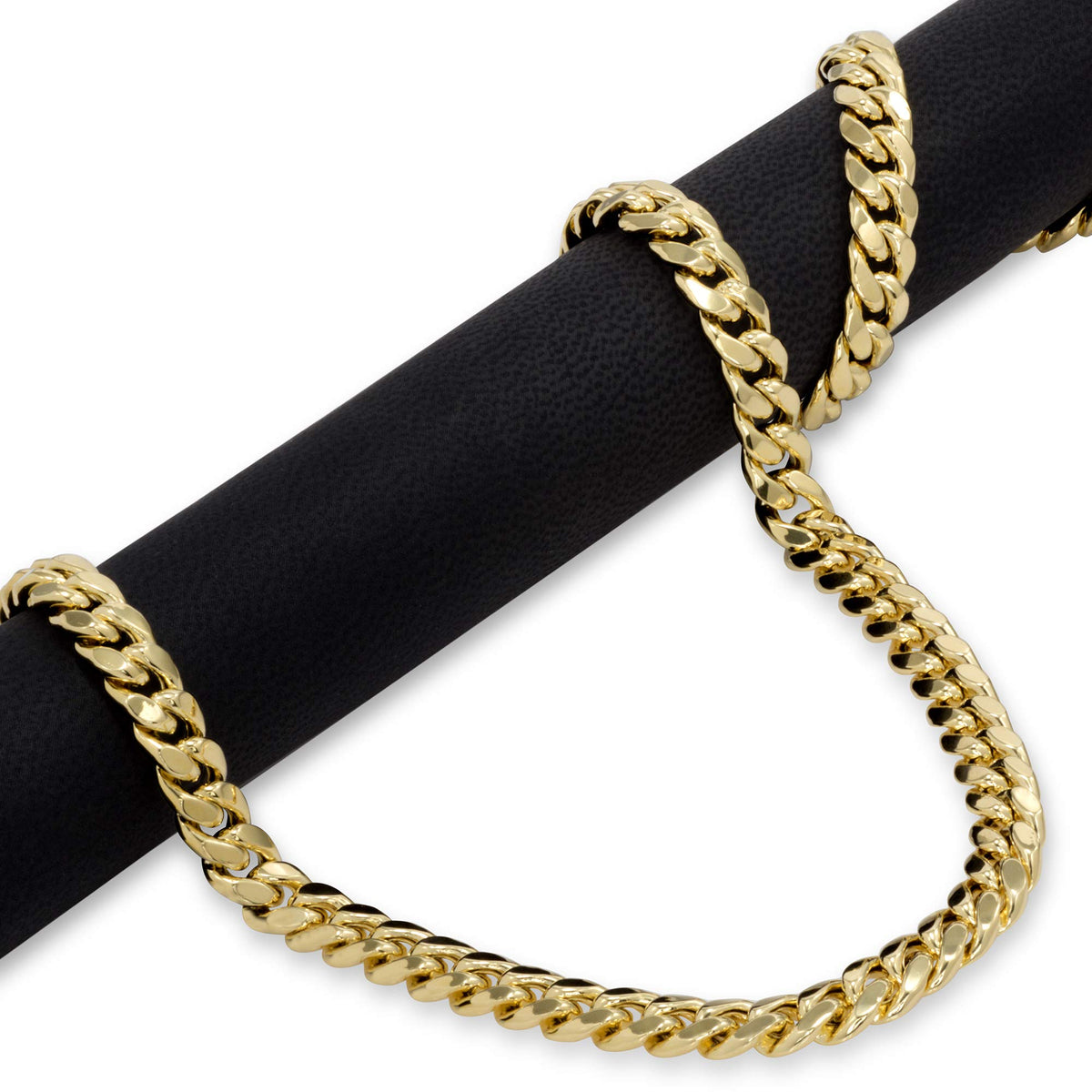 10k Yellow Gold Cuban Link Chain Necklace H990