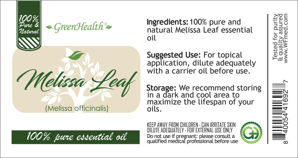 Leaf Essential Oil 4 fl oz Glass Bottle G7571