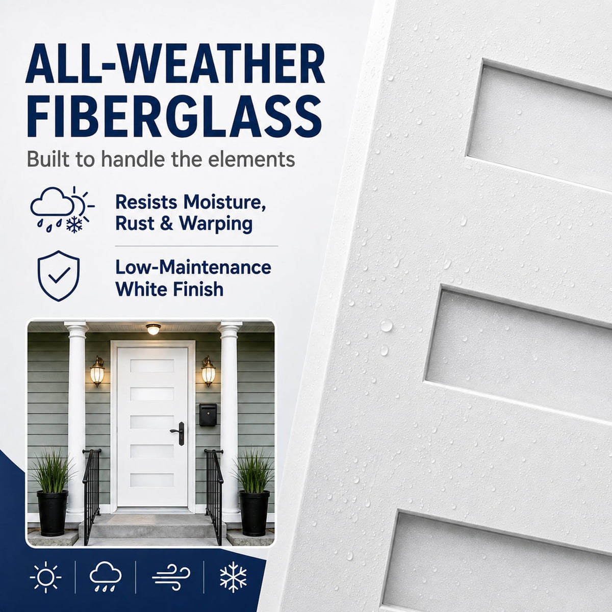 36"x80" Fiberglass Entry Door A7111