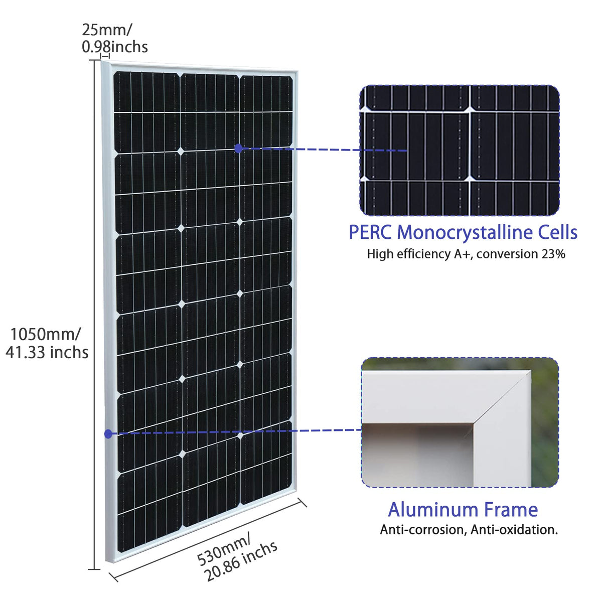 300 Watt 12 Volt Monocrystalline Solar Panel Kit with 30A Charge Controller D74541