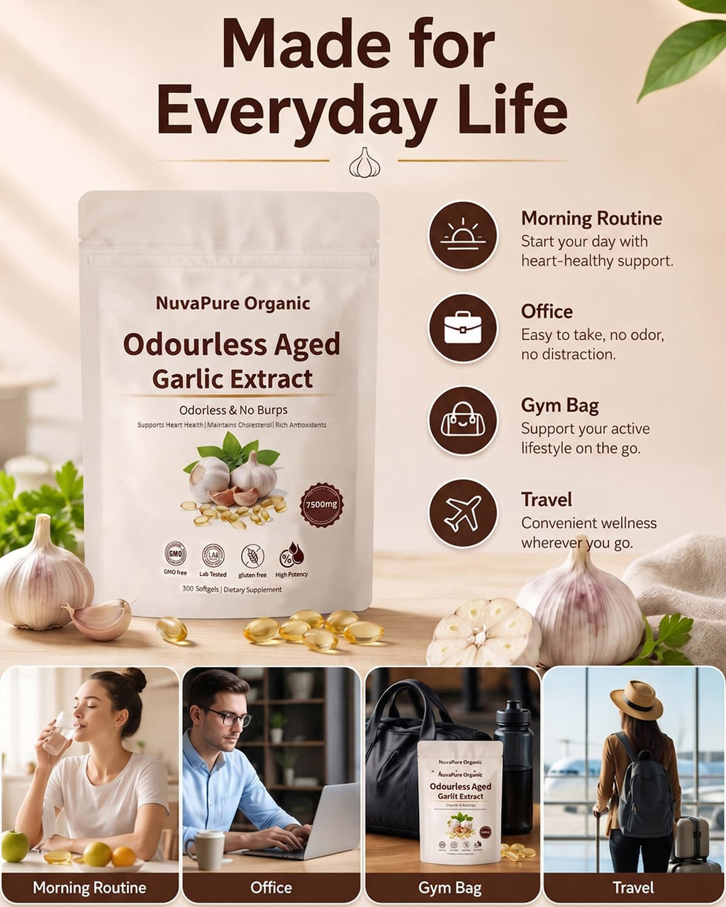 Odorless Aged Garlic Extract Capsules V745082