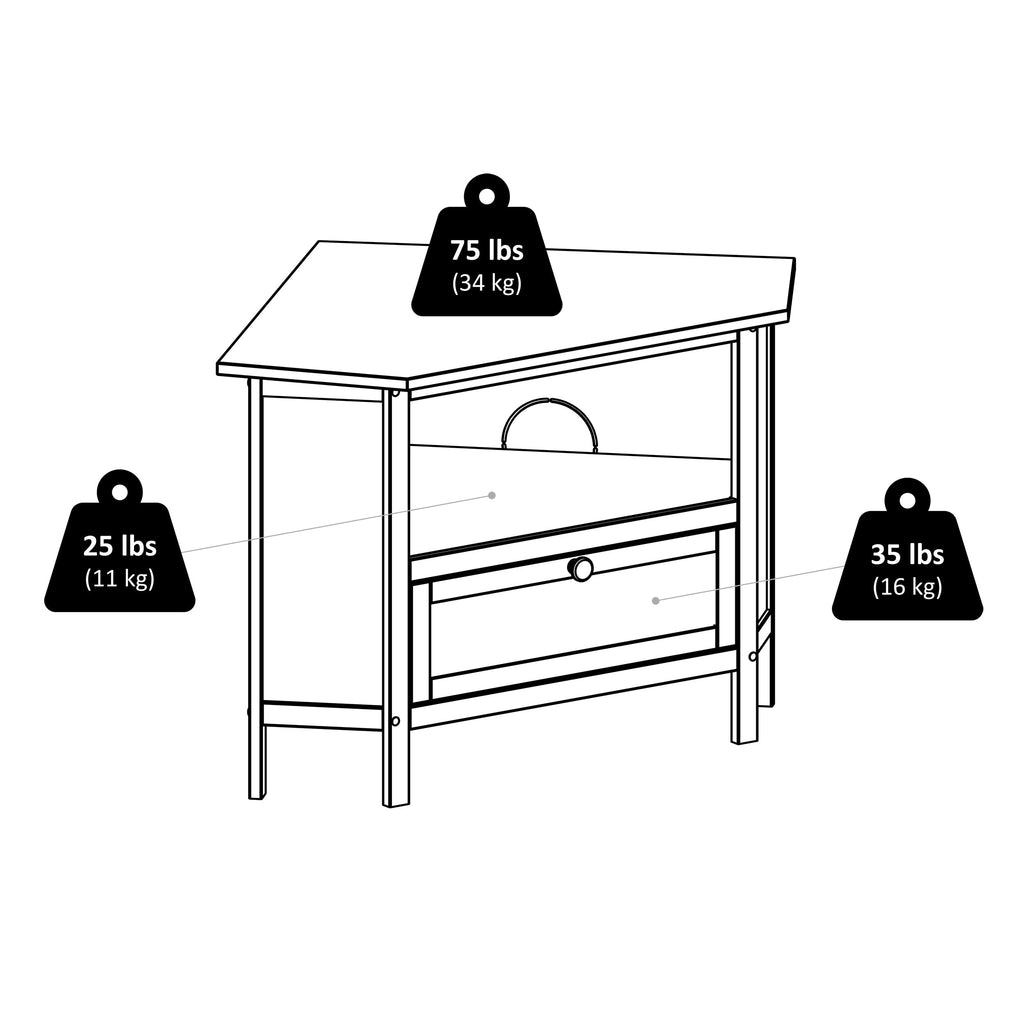 Corner TV Stand, Espresso S336