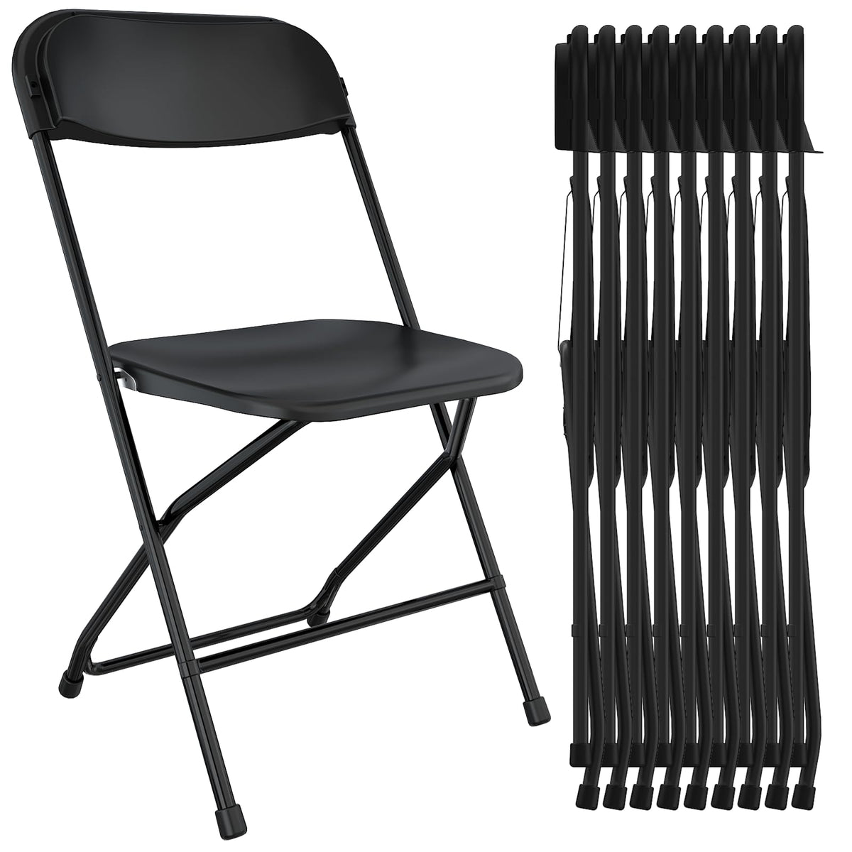 Black Folding Chairs 10 Pack A616