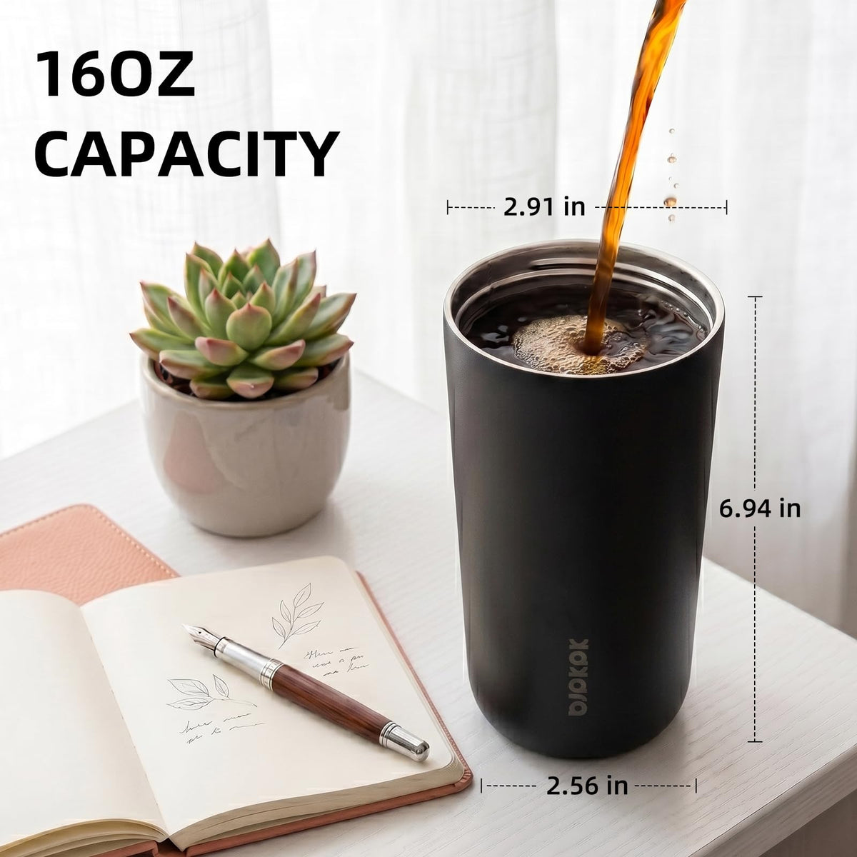 3 Pack 16oz Insulated Stainless Steel Tumbler L3379
