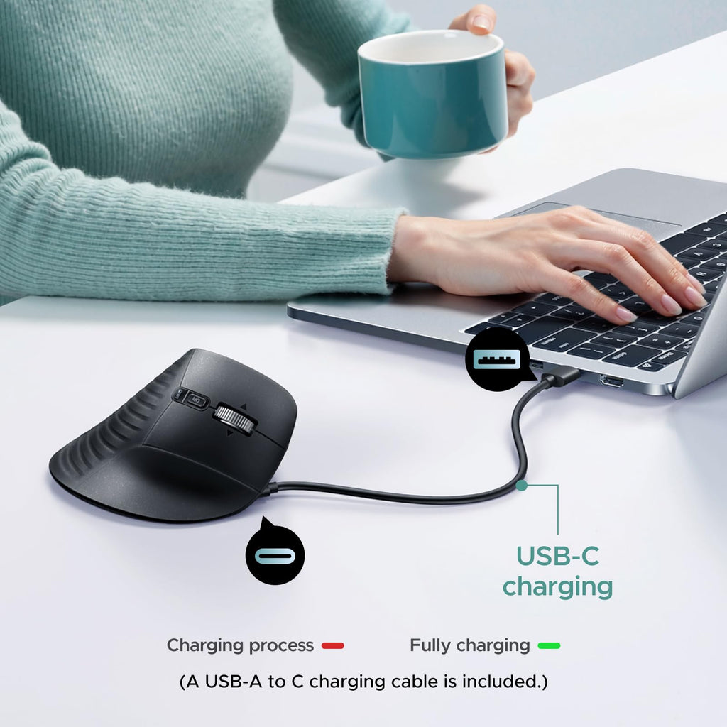 Wireless Trackball Mouse, Bluetooth & 2.4G, Thumb Control S397