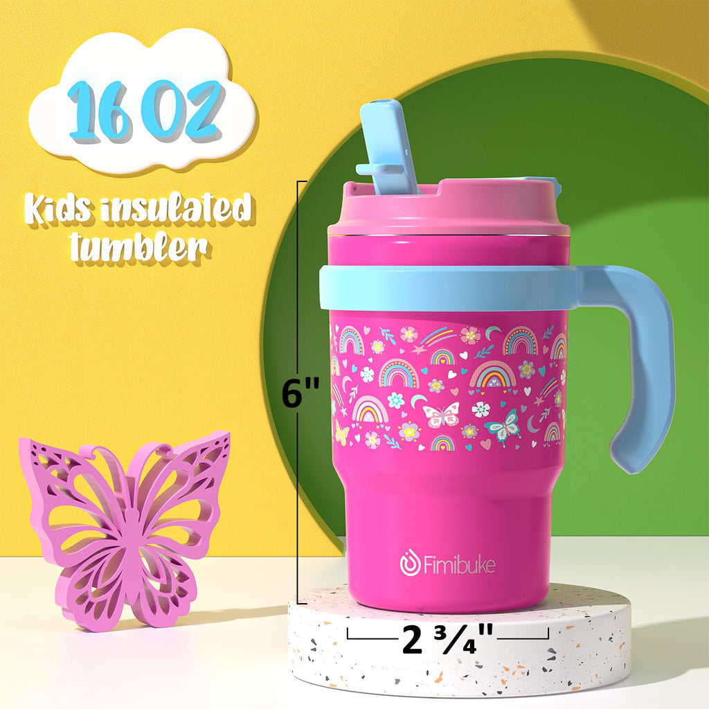16oz Kids Insulated Tumbler with Handle, 2 Pack W532