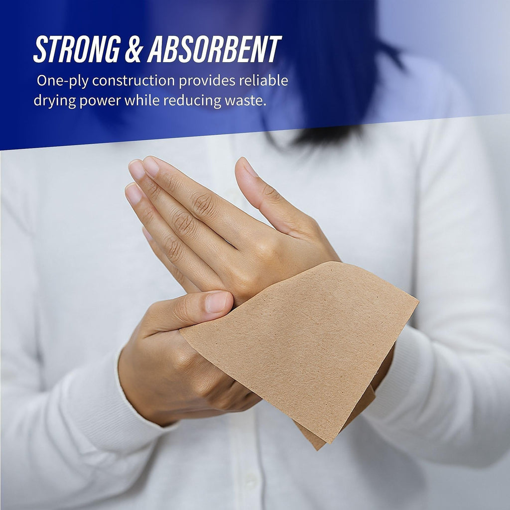 Multifold Paper Hand Towels 1-Ply Kraft 100% Recycled 250 Count 16 Pack L63120