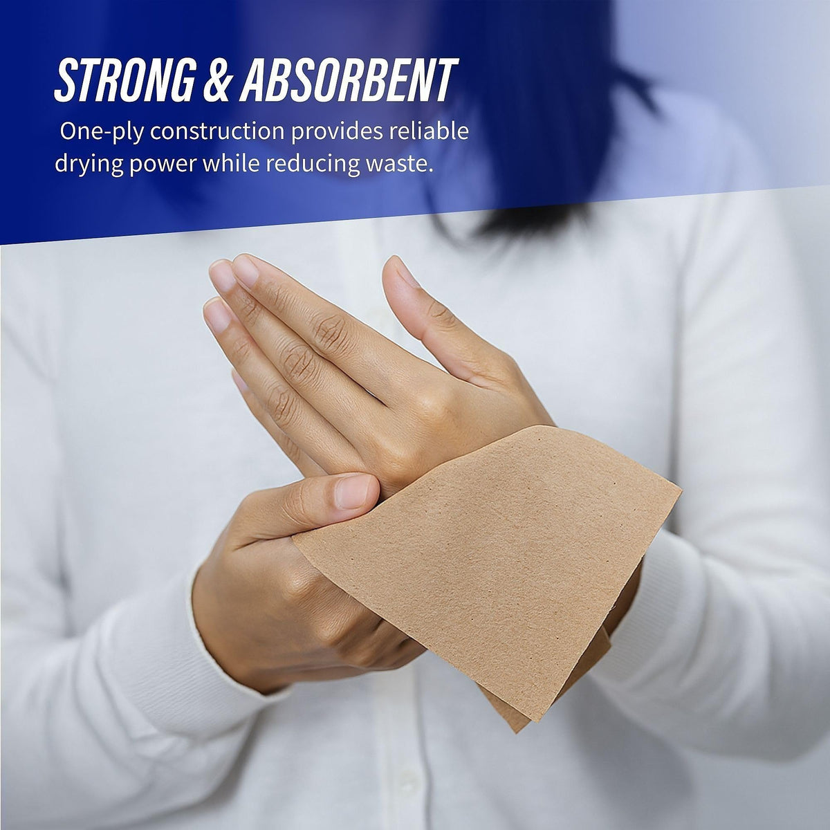Multifold Paper Hand Towels 1-Ply Kraft 100% Recycled 250 Count 16 Pack L63120