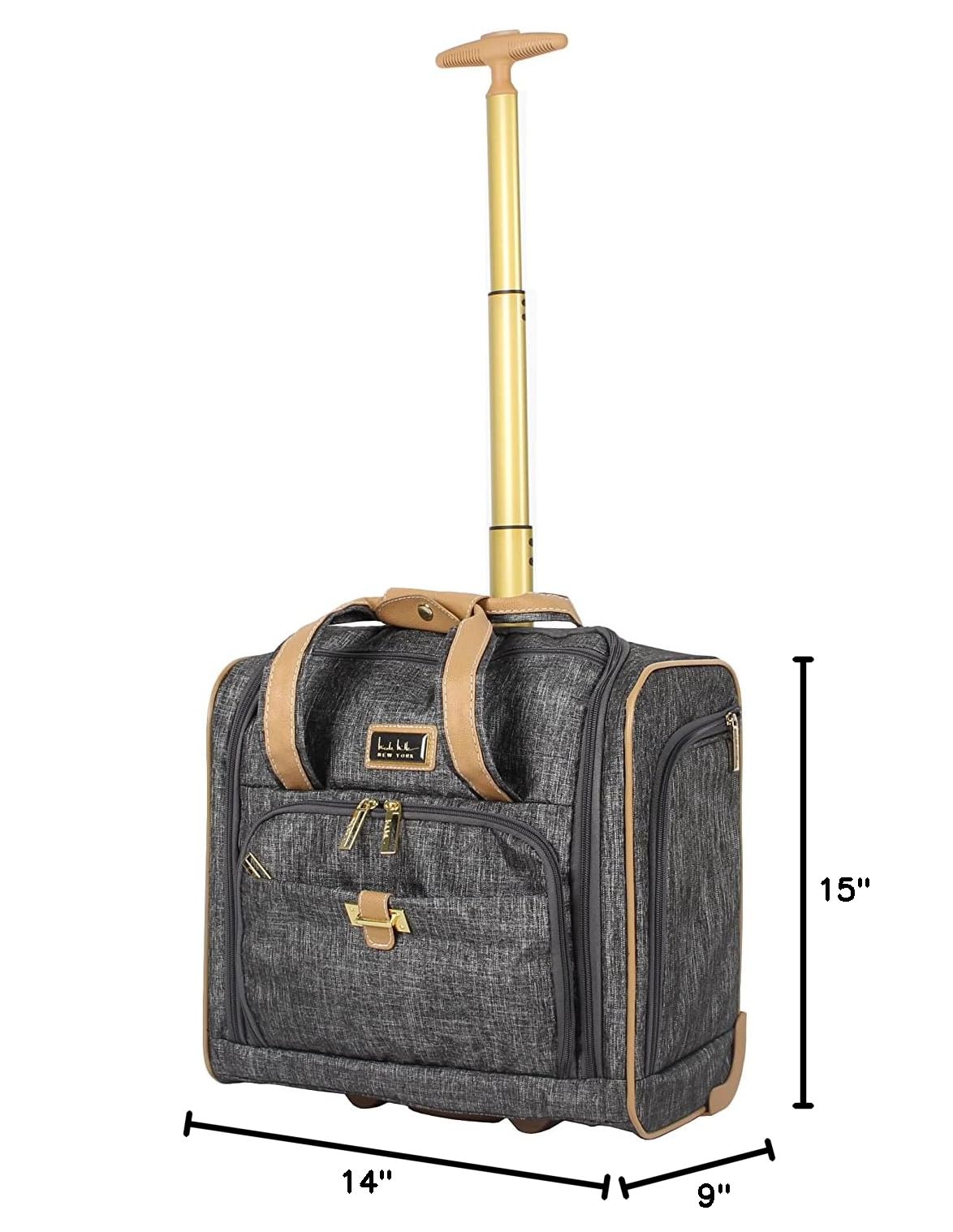 Lightweight 15 Inch Underseat Luggage with Spinner Wheels K20114