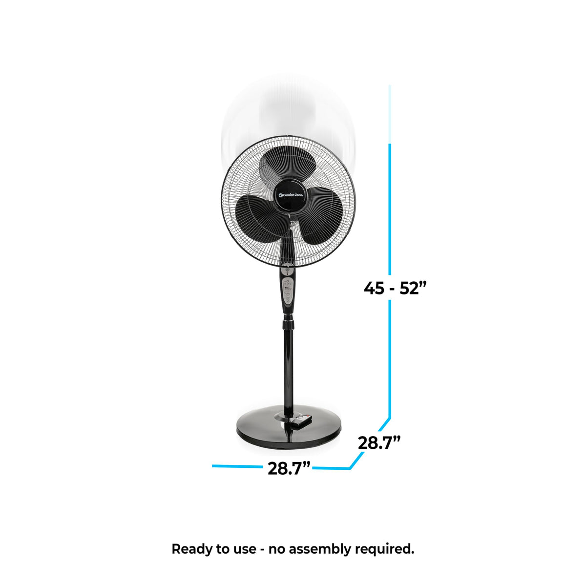 18 inch 3 Speed Oscillating Pedestal Fan with Remote Control V961590