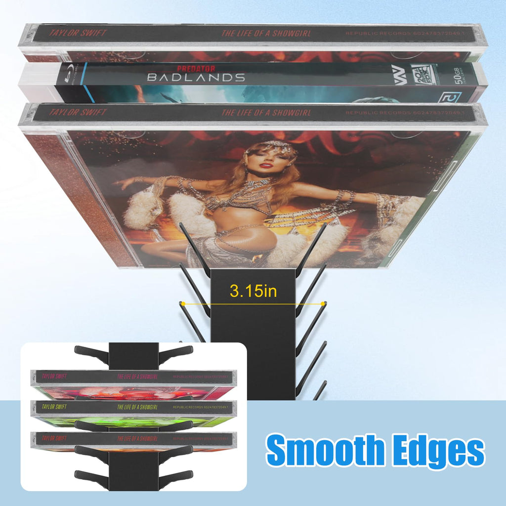 4 Pack Wall Mount Metal DVD Shelf P272904