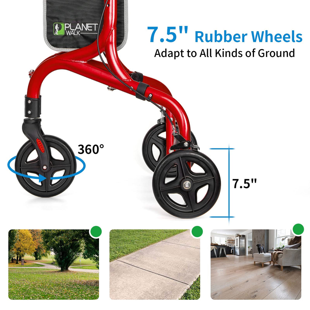 3 Wheel Foldable Aluminum Rollator Walker J8514