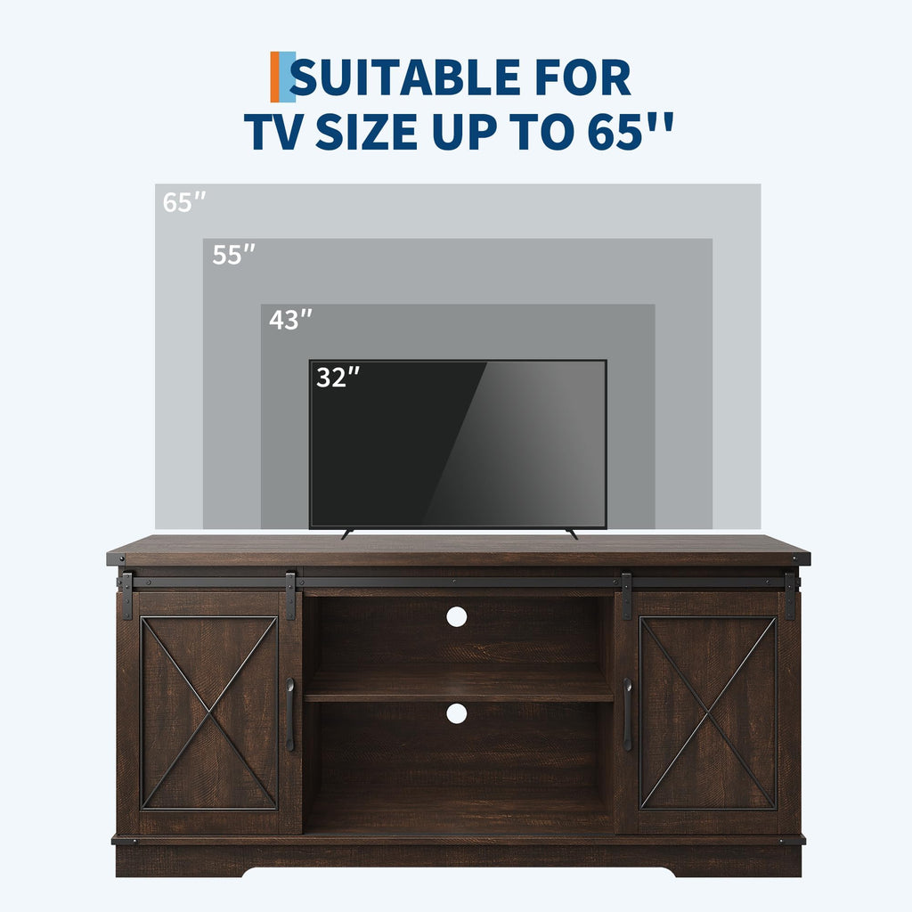 59" Brown Farmhouse TV Stand R8222