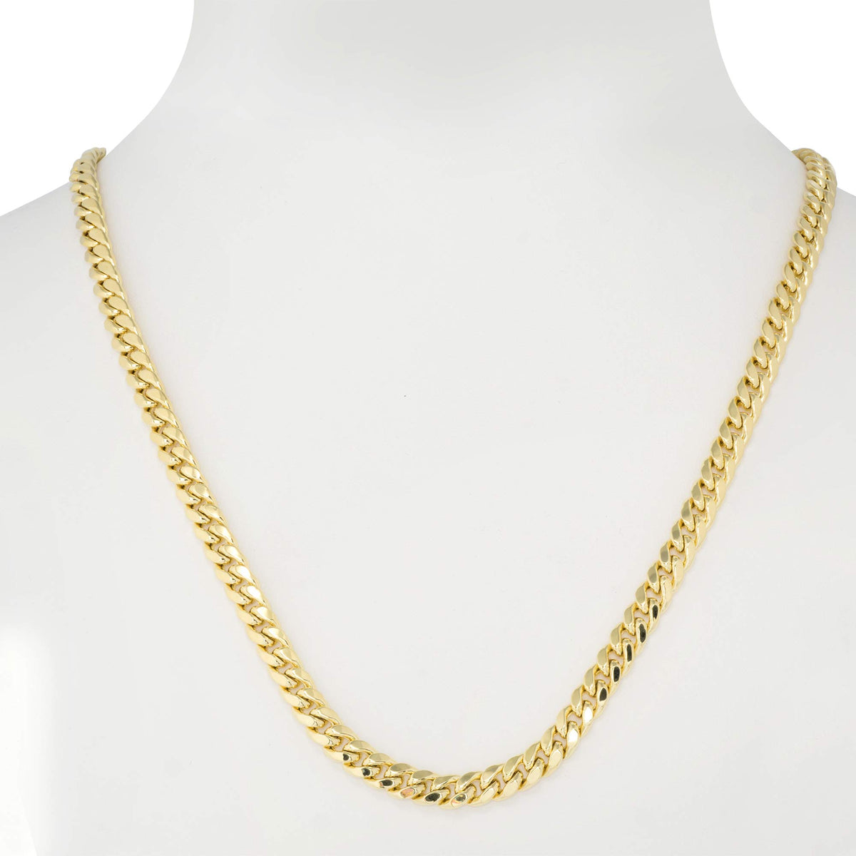 10k Yellow Gold Cuban Link Chain Necklace H990