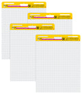 Self-Stick Easel Pad Value Pack, Quadrille Rule, 25 x 30, White, 30 Sheets, 4/Carton Y18898