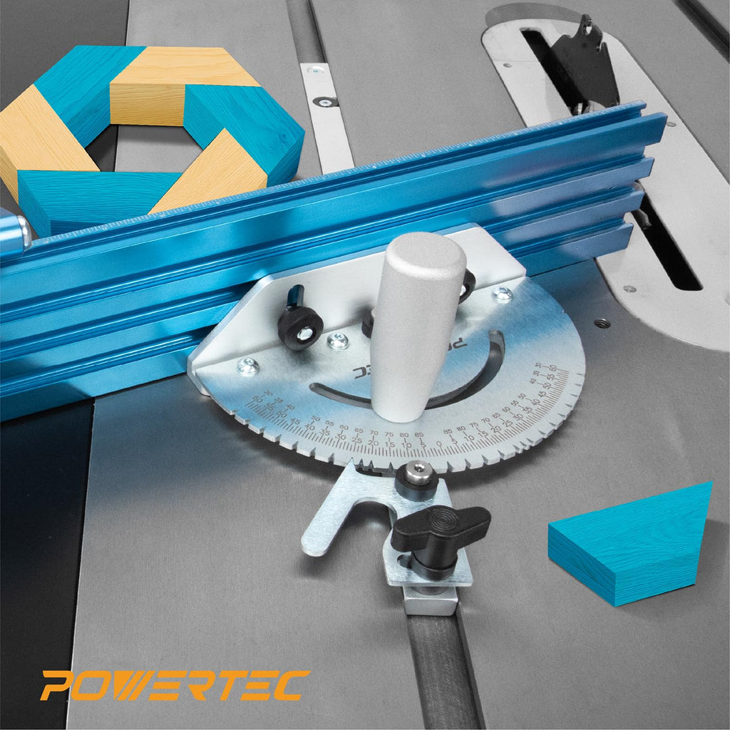 Table Saw Miter Gauge with 27 Angle Stops and T-Slot Miter Bar G1575