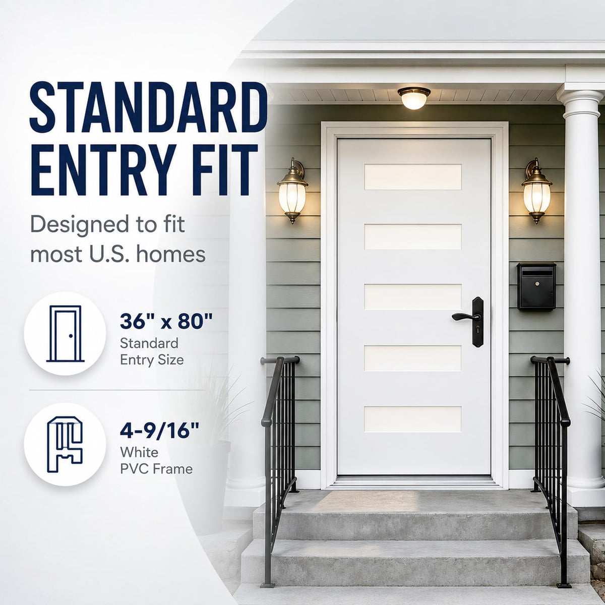 36"x80" Fiberglass Entry Door A7111