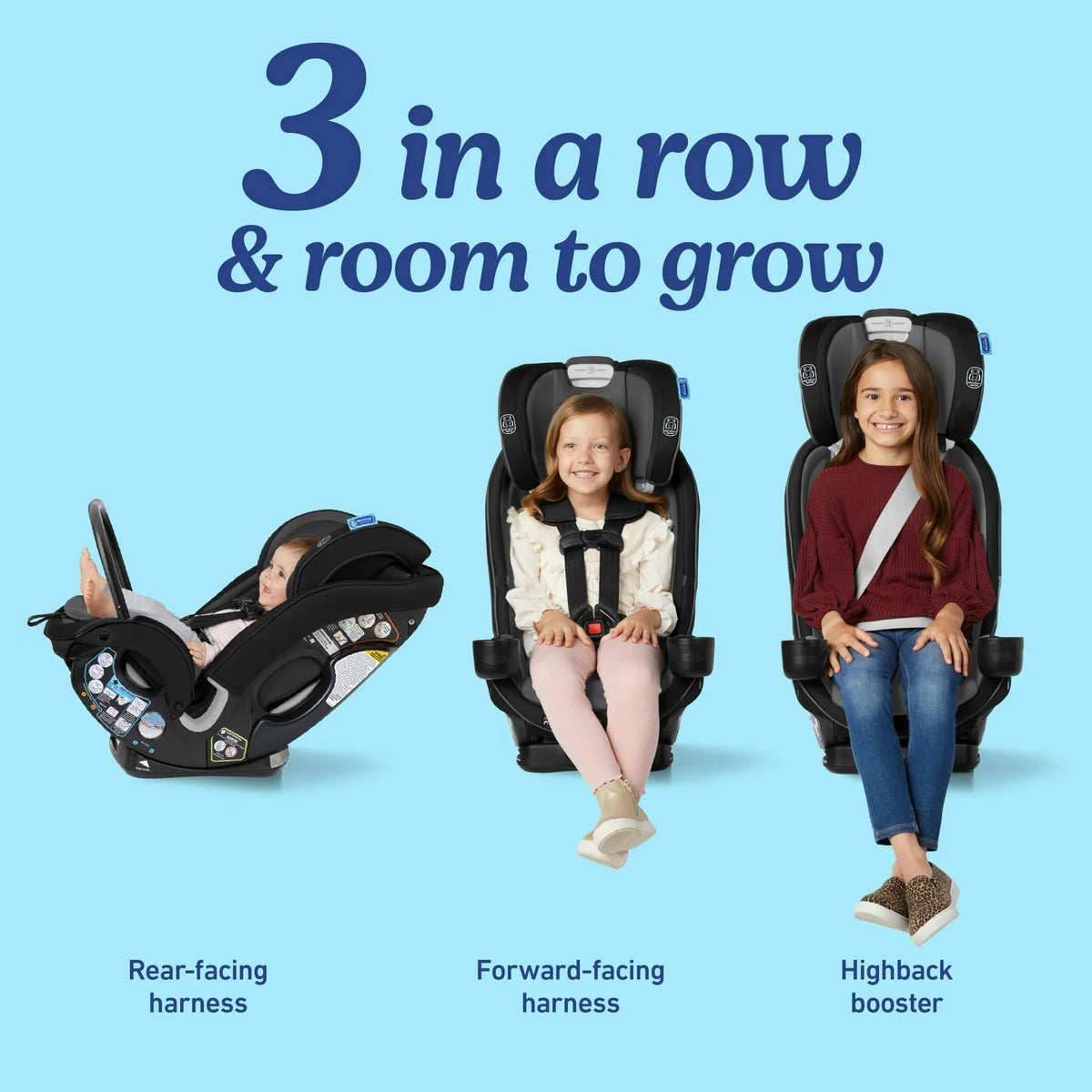 3-in-1 Car Seat with Anti-Rebound Bar A6639