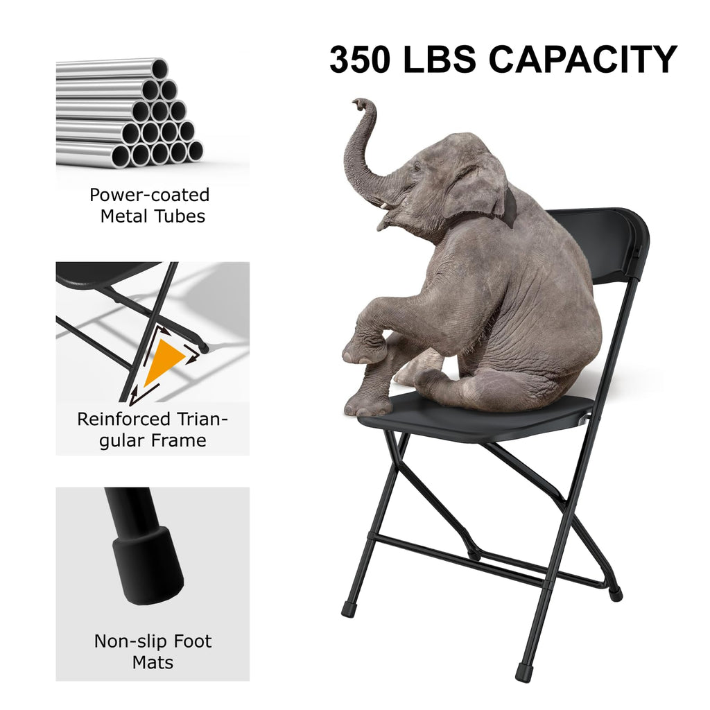 Black Folding Chairs 10 Pack A616