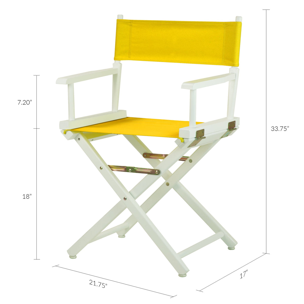 White Frame-Gold Canvas Director Chair A78917