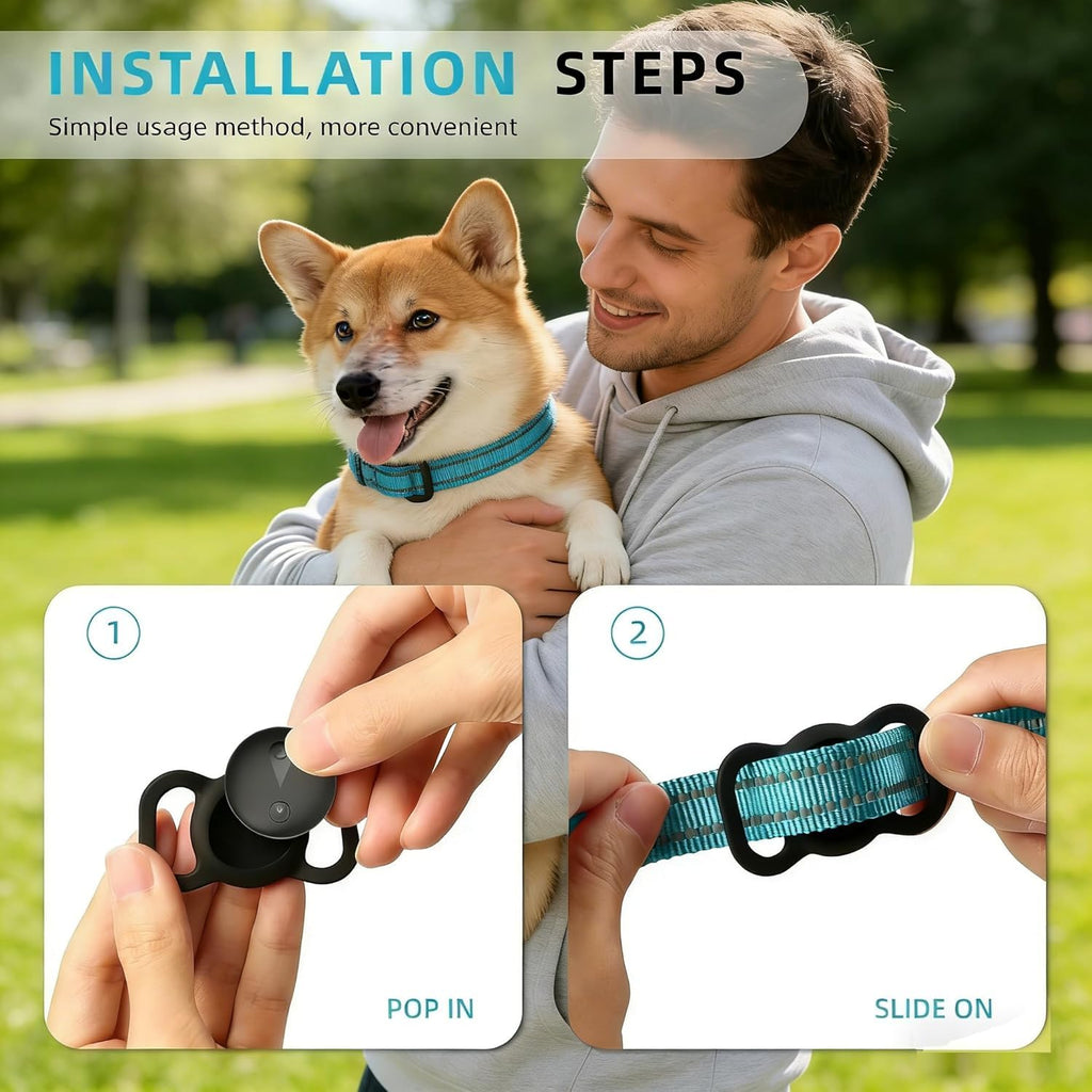 GPS Tracker for Dogs, Smart Collar with Real-Time Locator with Holder U32631