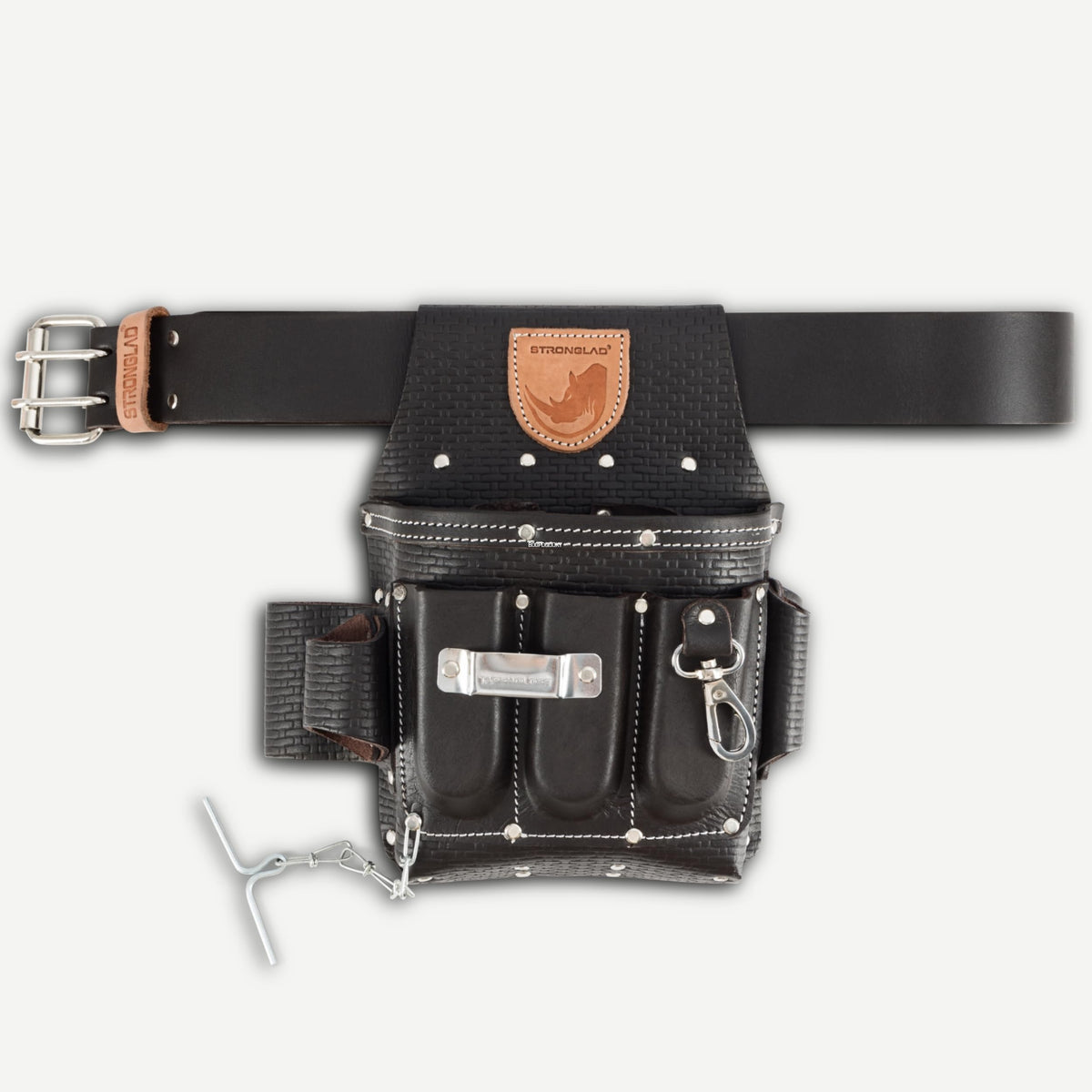 Heavy Duty 13-Pocket Top Grain Leather Tool Belt O2952