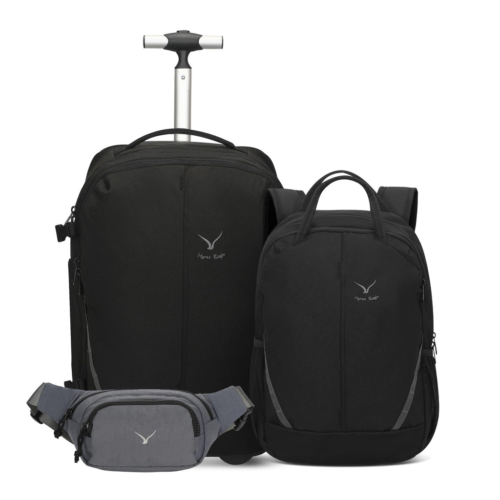 Rolling Backpack with Wheels 43L with Personal Item Bag E909
