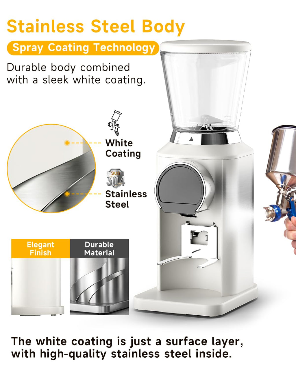 Conical Burr Coffee Grinder, 34 Settings P880004
