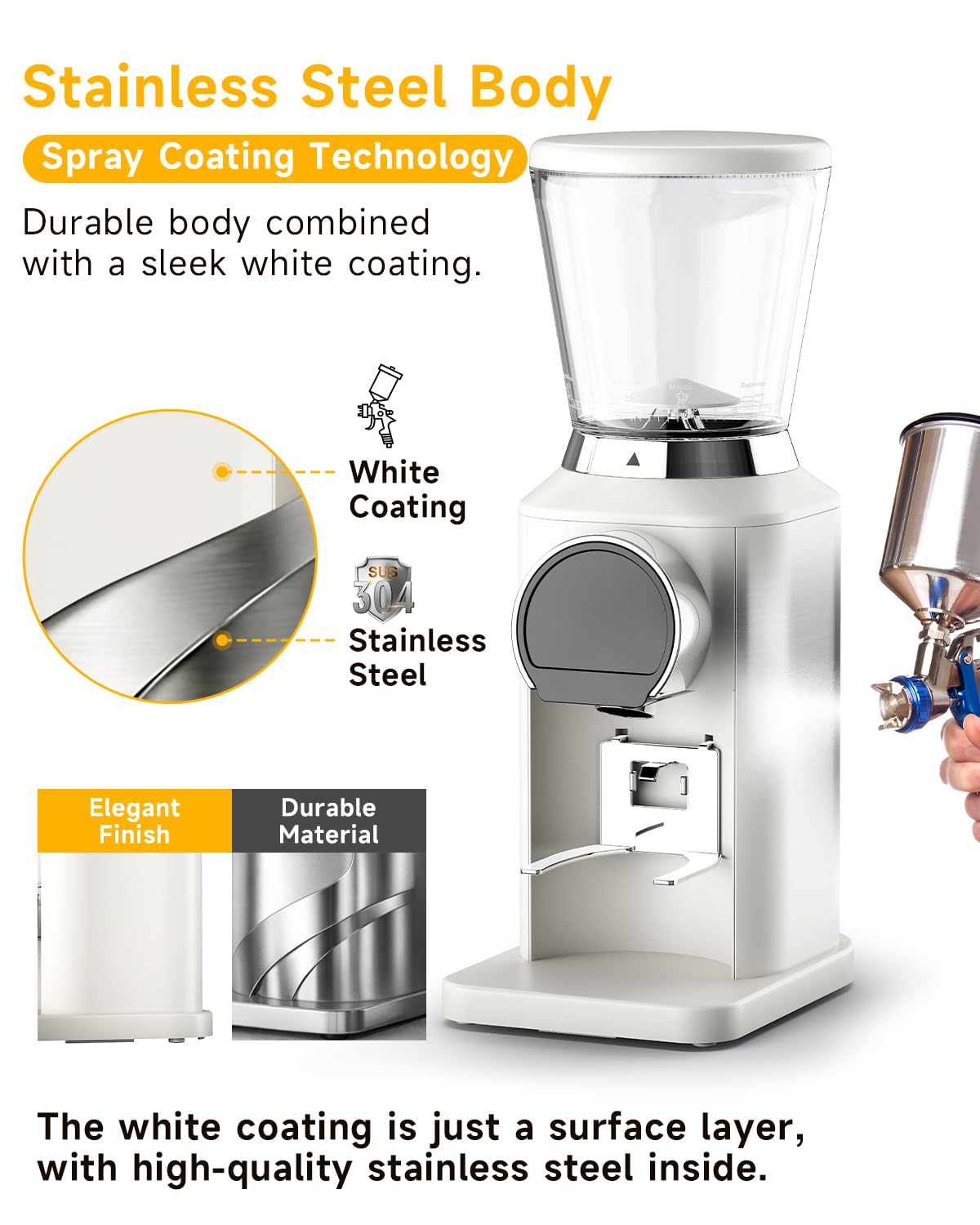 Conical Burr Coffee Grinder, 34 Settings P880004