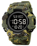 Men's Digital Military Sports Watch Large Face 50M Rubber LED P232952